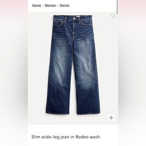 J. Crew slim wide leg boot crop jeans